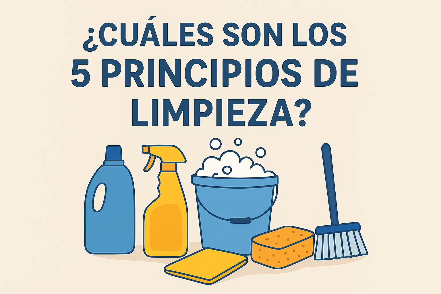 ¿Cuáles son los 5 principios de limpieza?