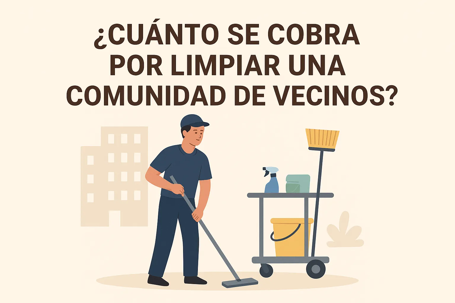 ¿Cuánto se cobra por limpiar una comunidad de vecinos?